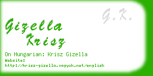 gizella krisz business card